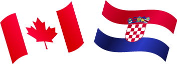 Canada and Croatian flags